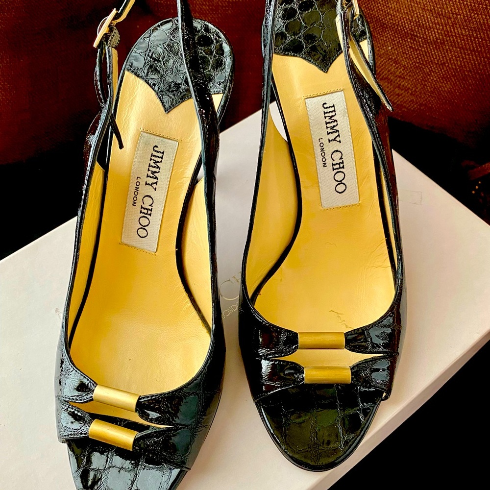 Jimmy Choo black sling back, size 37